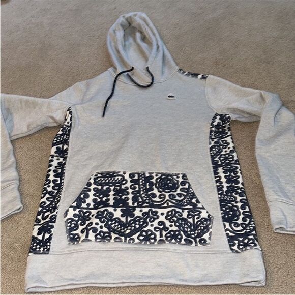 Burton Durable Goods Women’s Gray And Navy Hooded Sweatshirt, Size S - Picture 2 of 8